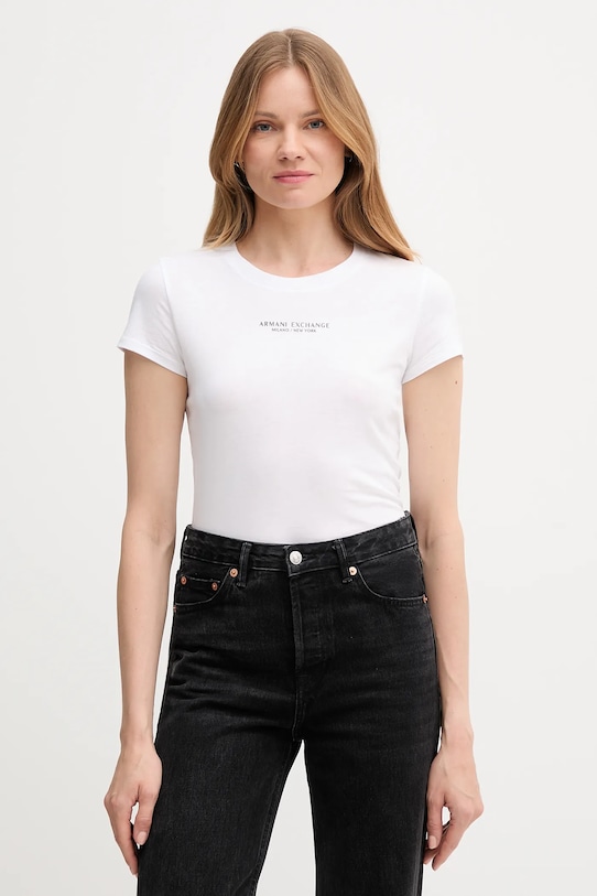 

Хлопковая футболка Armani Exchange, белый