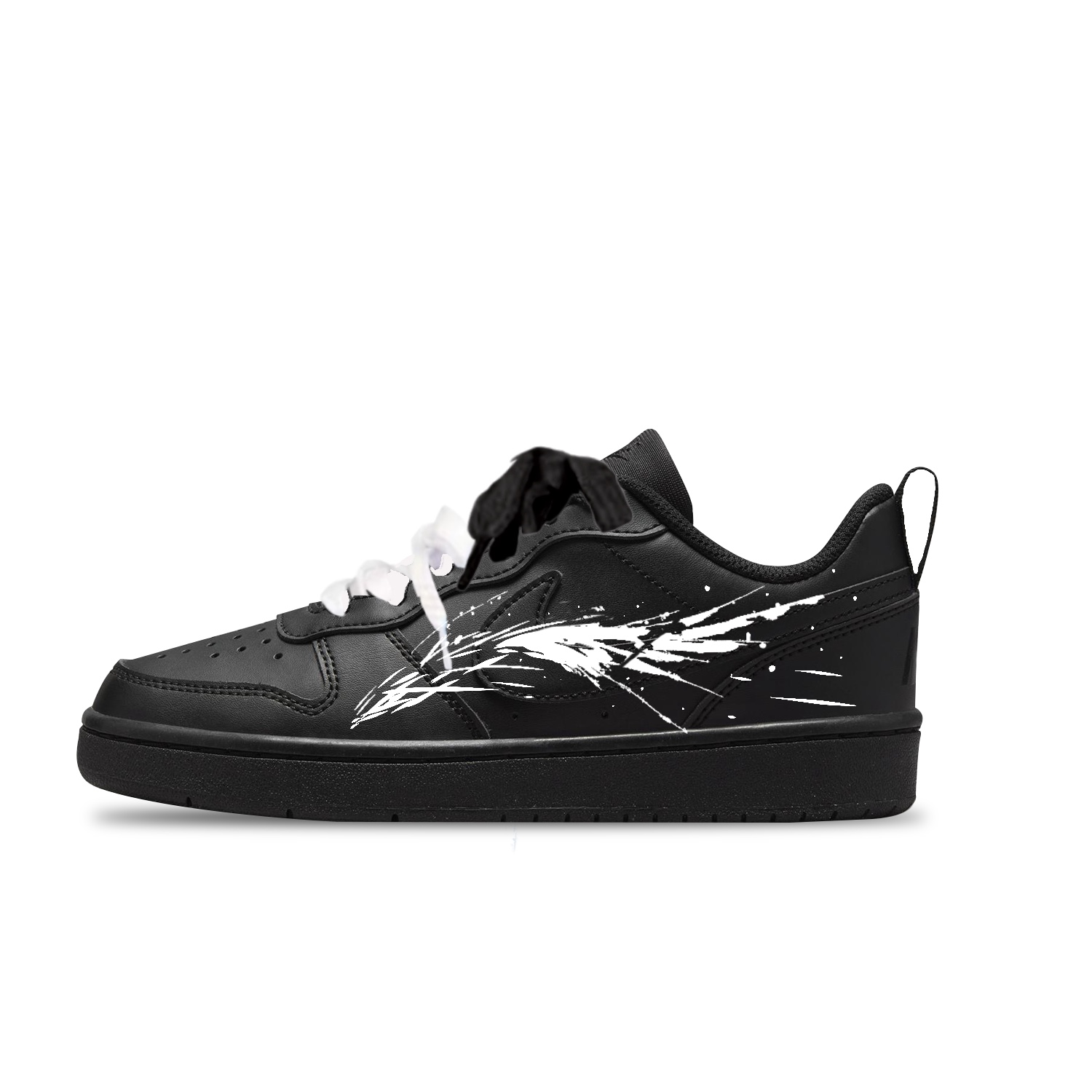 

Скользящие устойчивые к истиранию низкие детские кроссовки для скейтбординга Court Borough Wild Goose unisex Nike, черный