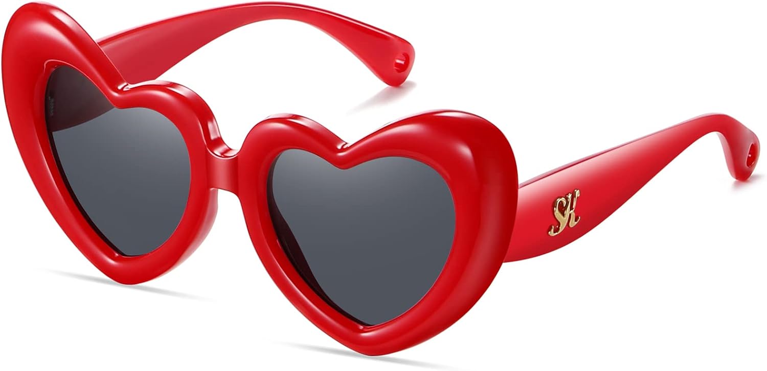 

Солнцезащитные очки SHEEN KELLY в стиле ретро с толстой оправой в форме сердца для женщин, модные винтажные очки в оправе «надувная любовь» для вечеринок в стиле Y2K, 05