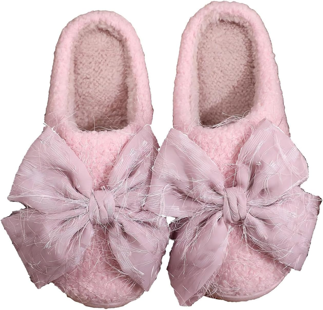 

Женские и мужские тапочки с мягкой вставкой из мемори-пены, пушистые, теплые и комфортные, легкие, для дома и улицы, для пар Edobao, розовый