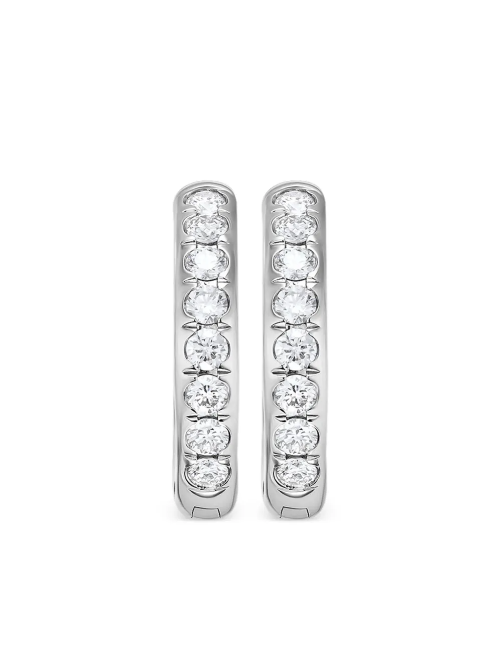 

Серебряные серьги-кольца Sculpted Cable с бриллиантами (13 мм) David Yurman, серебяный