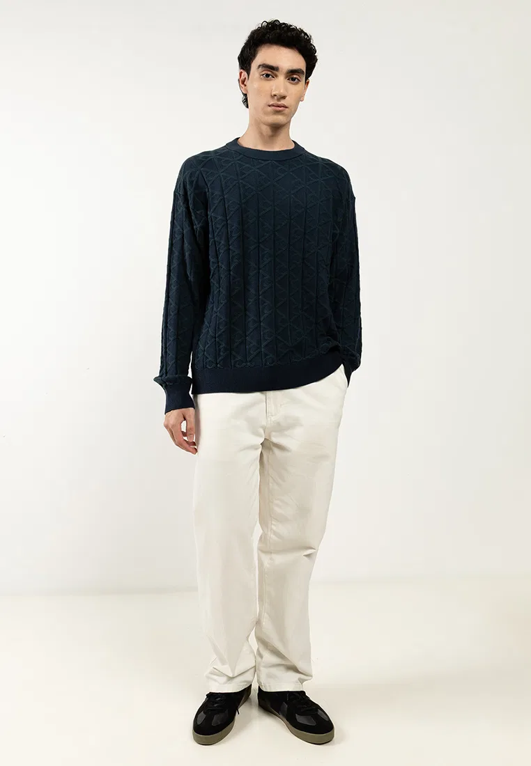 Свитер Calvin Klein Jeans с длинным рукавом, принтом, хлопковый — фото 4