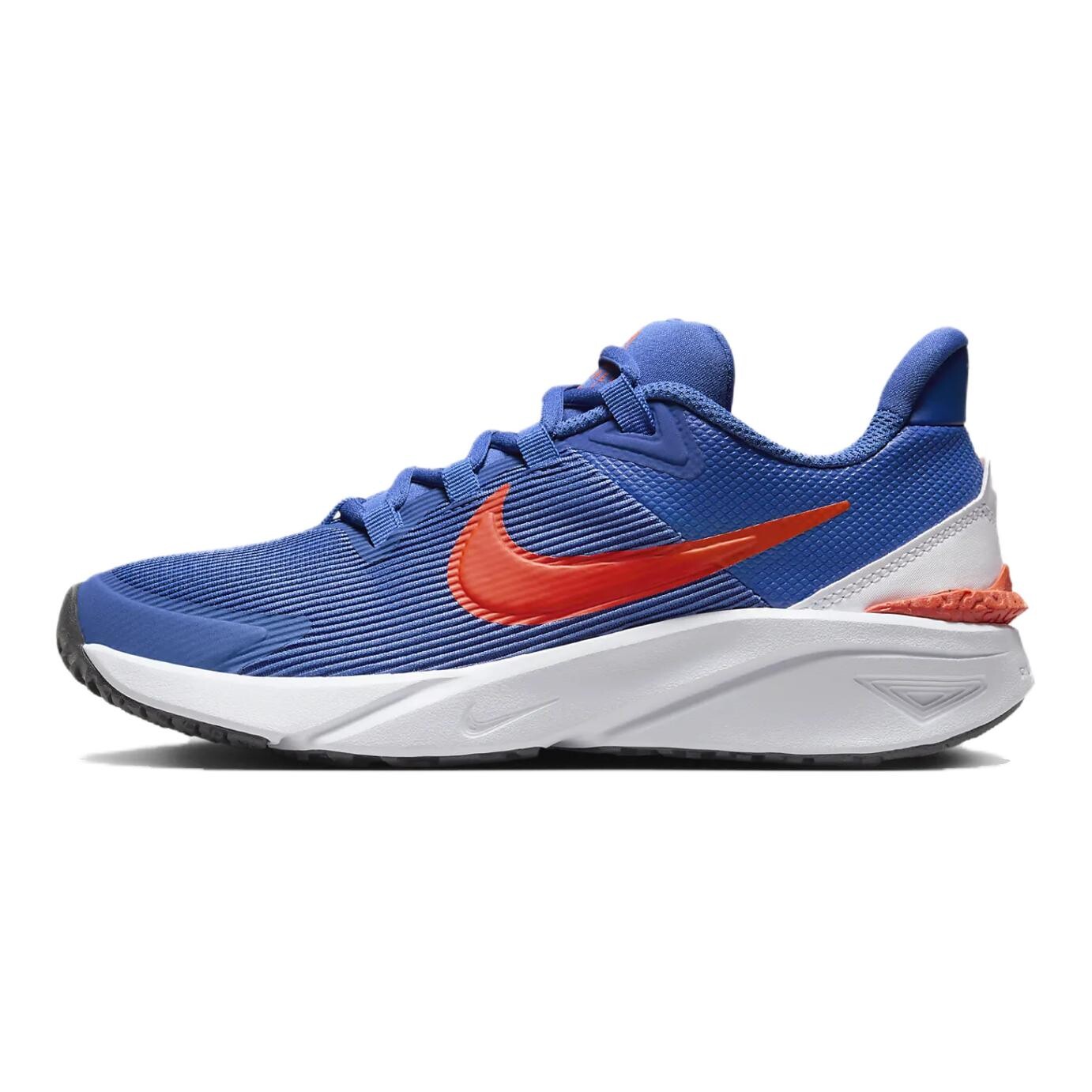 

Кроссовки детские Star Runner 4 GS Low-top белые/синие/оранжевые Nike, белый/синий