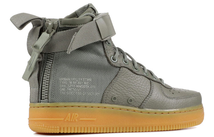 Кроссовки (WMNS) Nike SF Air Force 1 Mid 'Dark Stucco' AA3966-004, серый — фото 3