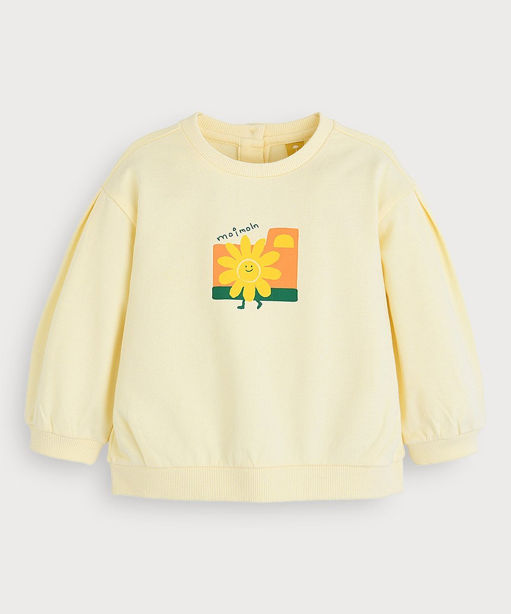 Топ с длинными рукавами и брюки с рисунком кролика и подсолнуха Moimoln, Yellow — фото 3