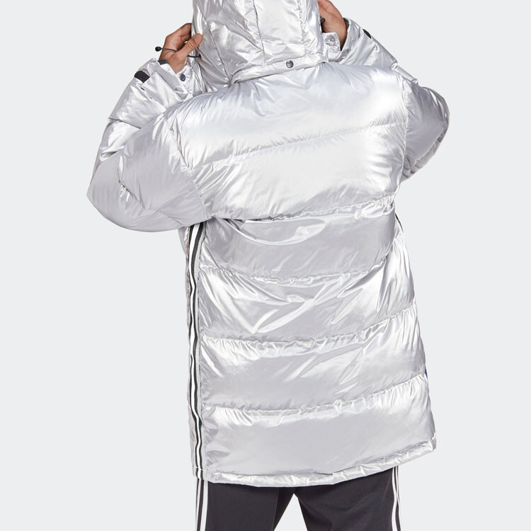 Пуховик мужской серебристый Adidas Originals, цвет Silver — фото 4