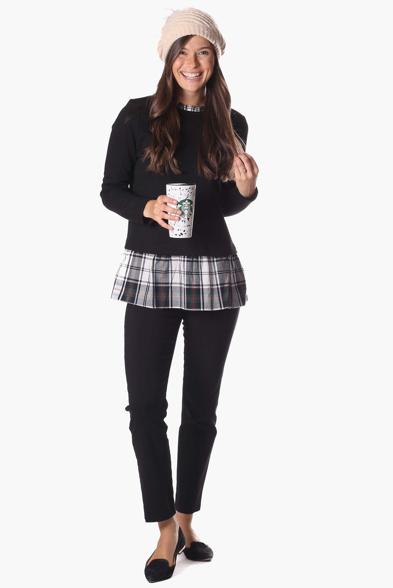 

Топ Nina в цвете черный Star с клеткой Duffield Lane, черный