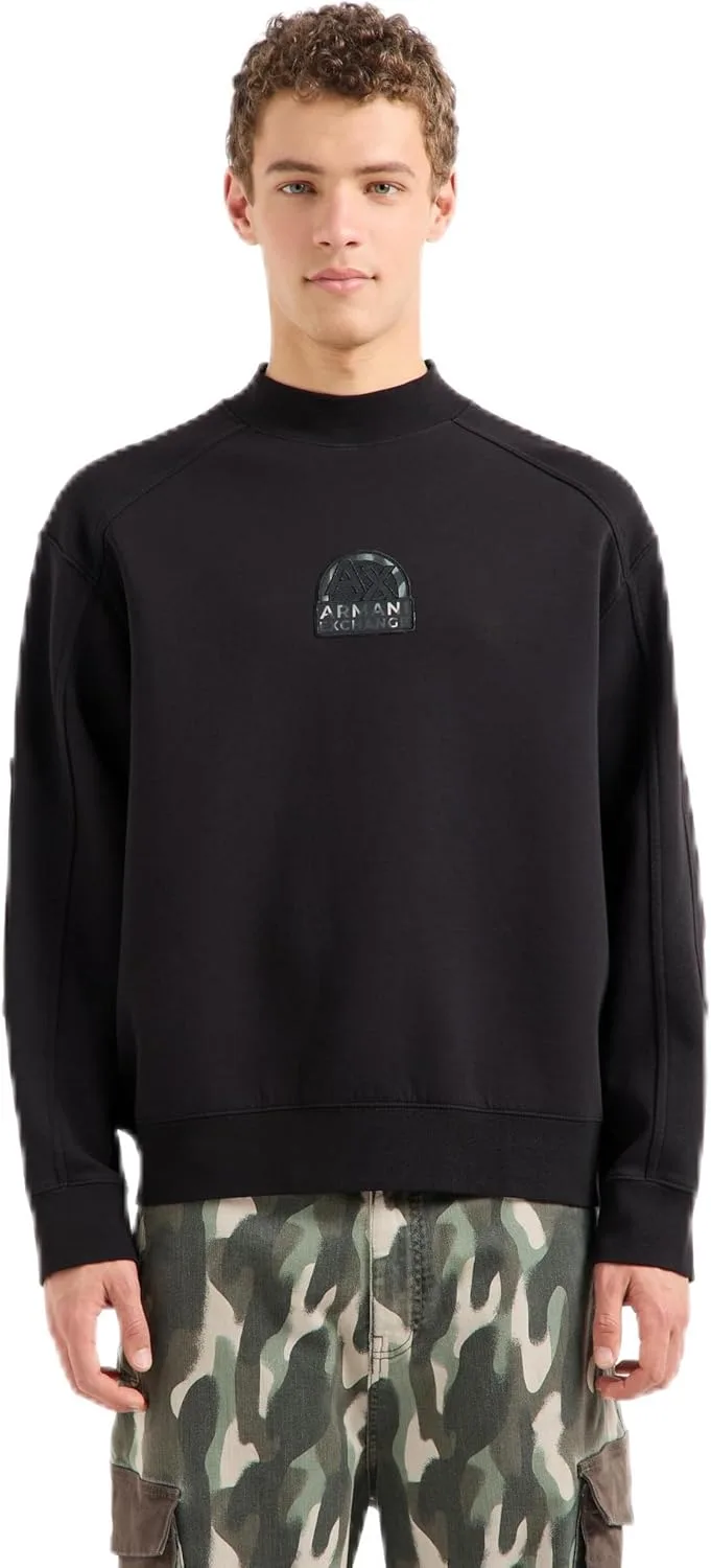 

Armani Exchange мужской свитшот Bonded Stretch Cotton Poly с полукруглым логотипом