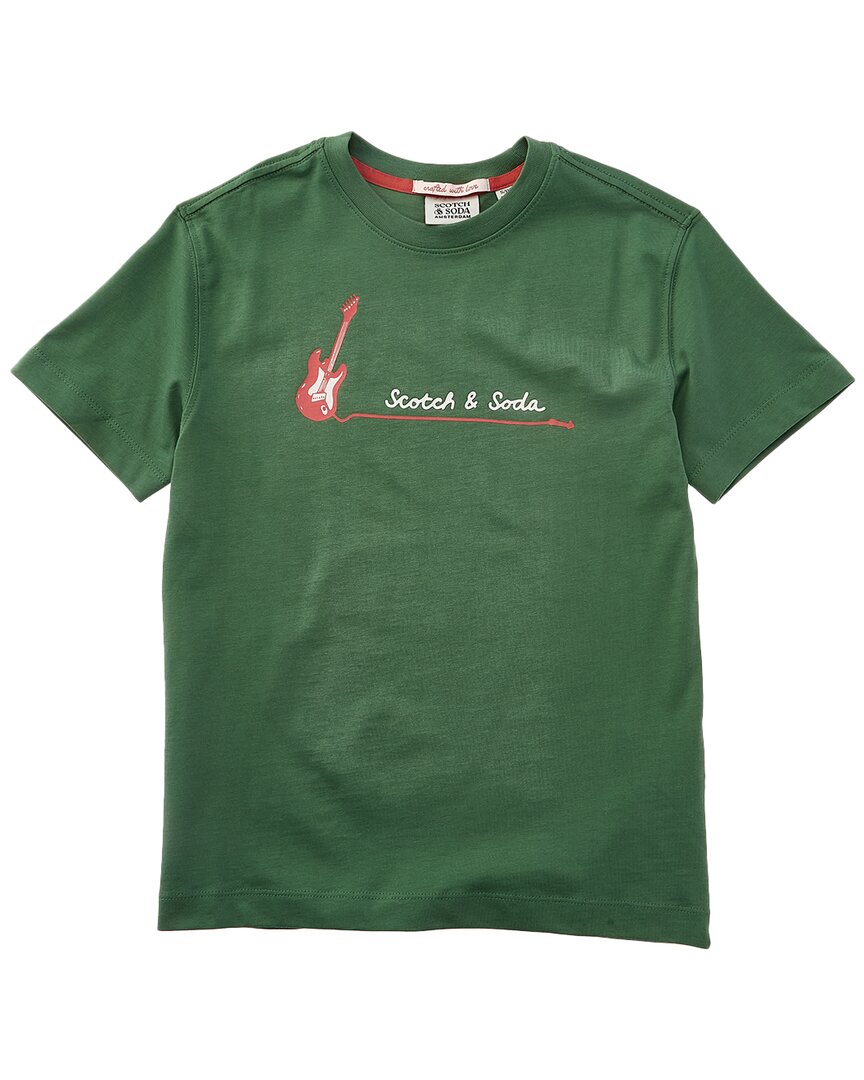 

Футболка Scotch & Soda с принтом, зеленый