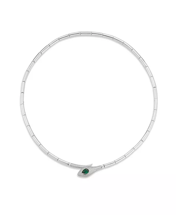 

Ожерелье-Ошейник в виде змеи из стерлингового серебра 14 карат с позолотой Rachel Zoe, silver