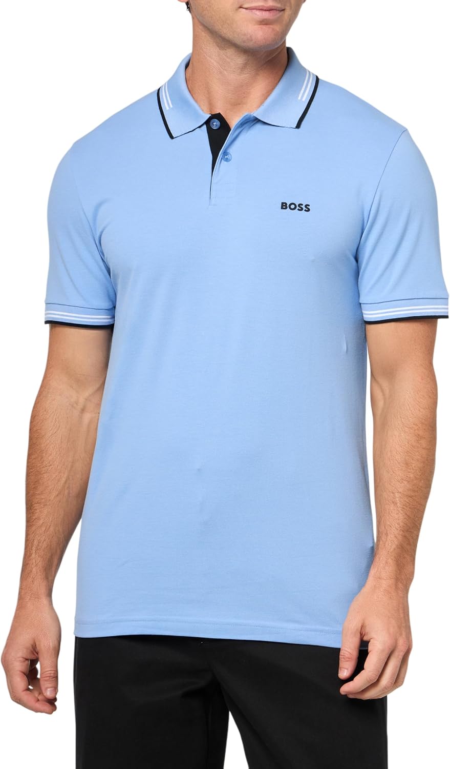 

BOSS Мужская Поло Paul Modern Essential, Quartz Blue Fade, Синий, BOSS Мужская Поло Paul Modern Essential, Quartz Blue Fade