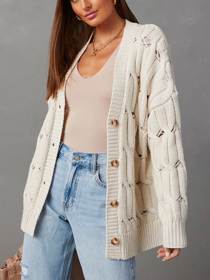 

Milan Kiss Кардиган кремового цвета