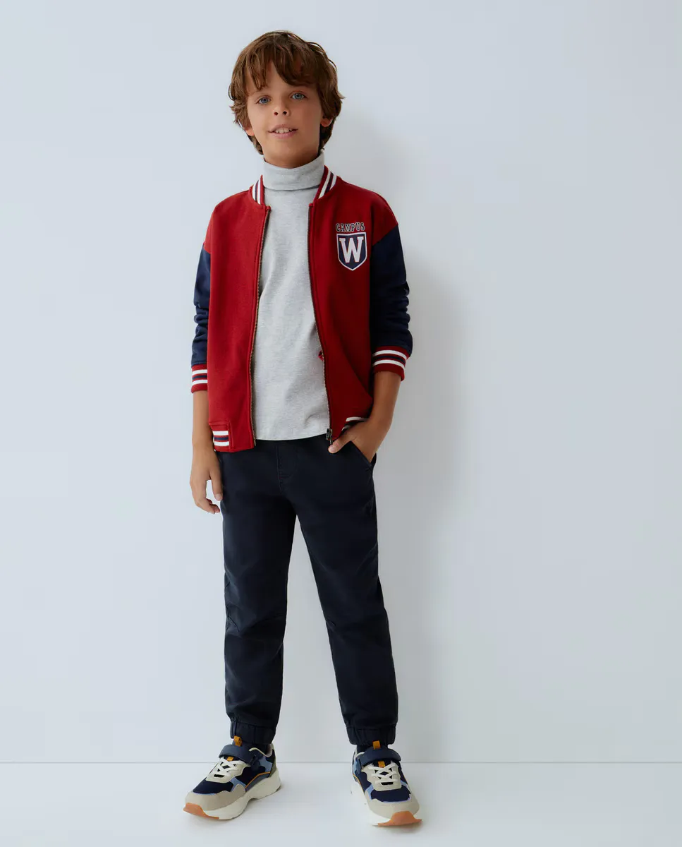 

Плюшевые плоские спортивные штаны для мальчика Kids El Corte Inglés, темно-синий