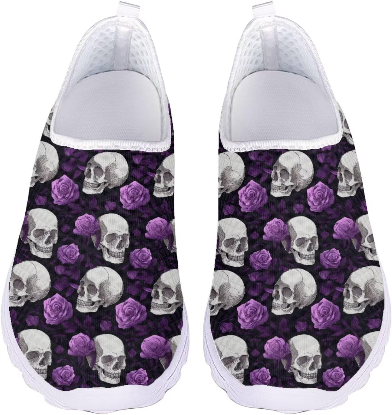 

Кроссовки унисекс на шнуровке Jeiento, Skull Floral