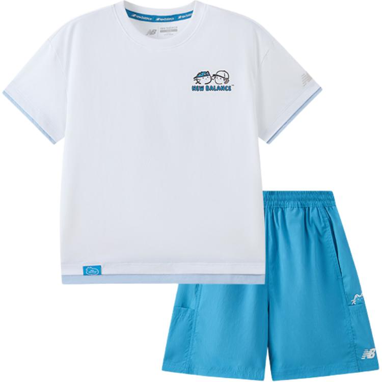 

X BLANK CAT повседневный спортивный костюм 2 предмета для детей 3-7 лет New Balance, белый