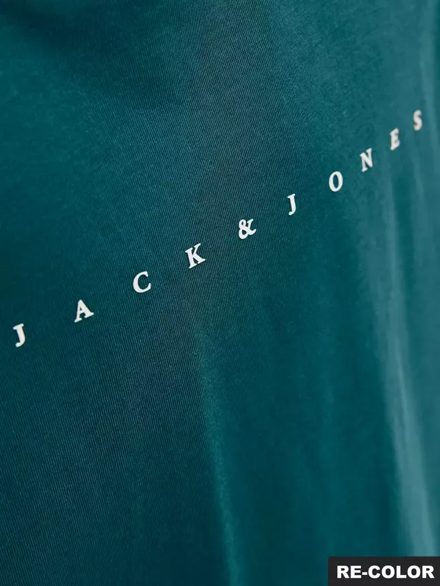 Детская футболка свободного кроя с логотипом бренда, цвет Atlantic Deep Jack & Jones — фото 3