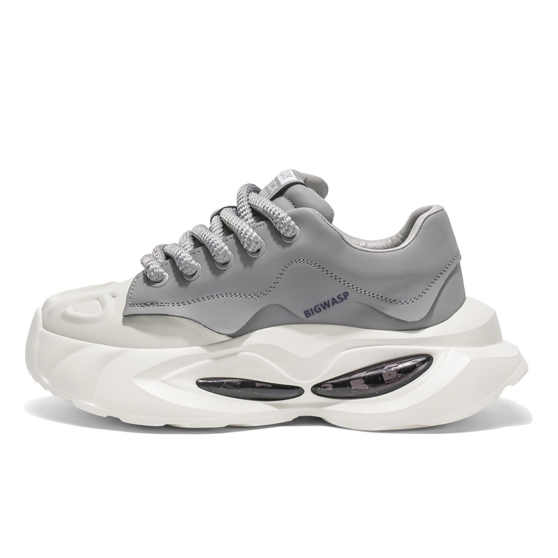 

BIGWASP Низкие массивные кроссовки с увеличенной высотой амортизации мужские серые, цвет Gray