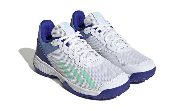 Кроссовки (GS) adidas Courtflash Tennis 'White Lucid Blue', белый — фото 3