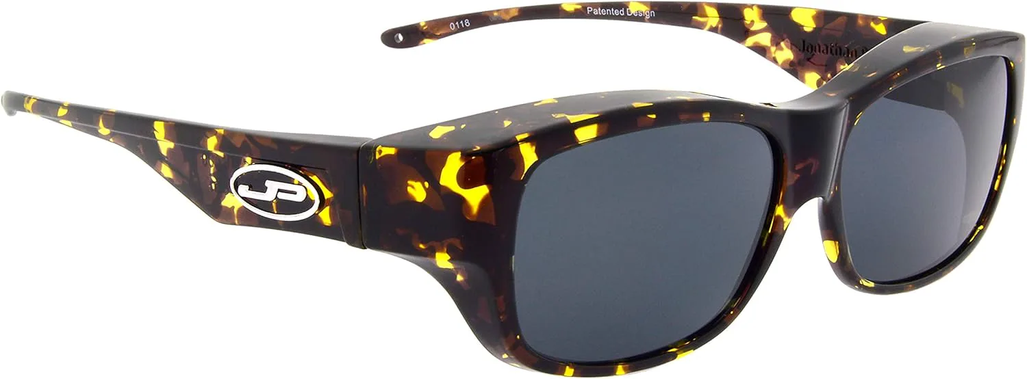 

Солнцезащитные очки JP by Jonathan Paul Vintage Fitovers — поляризованные, серые линзы, 100% защита от UVA/UVB, олеофобное покрытие, оправа черепахового цвета