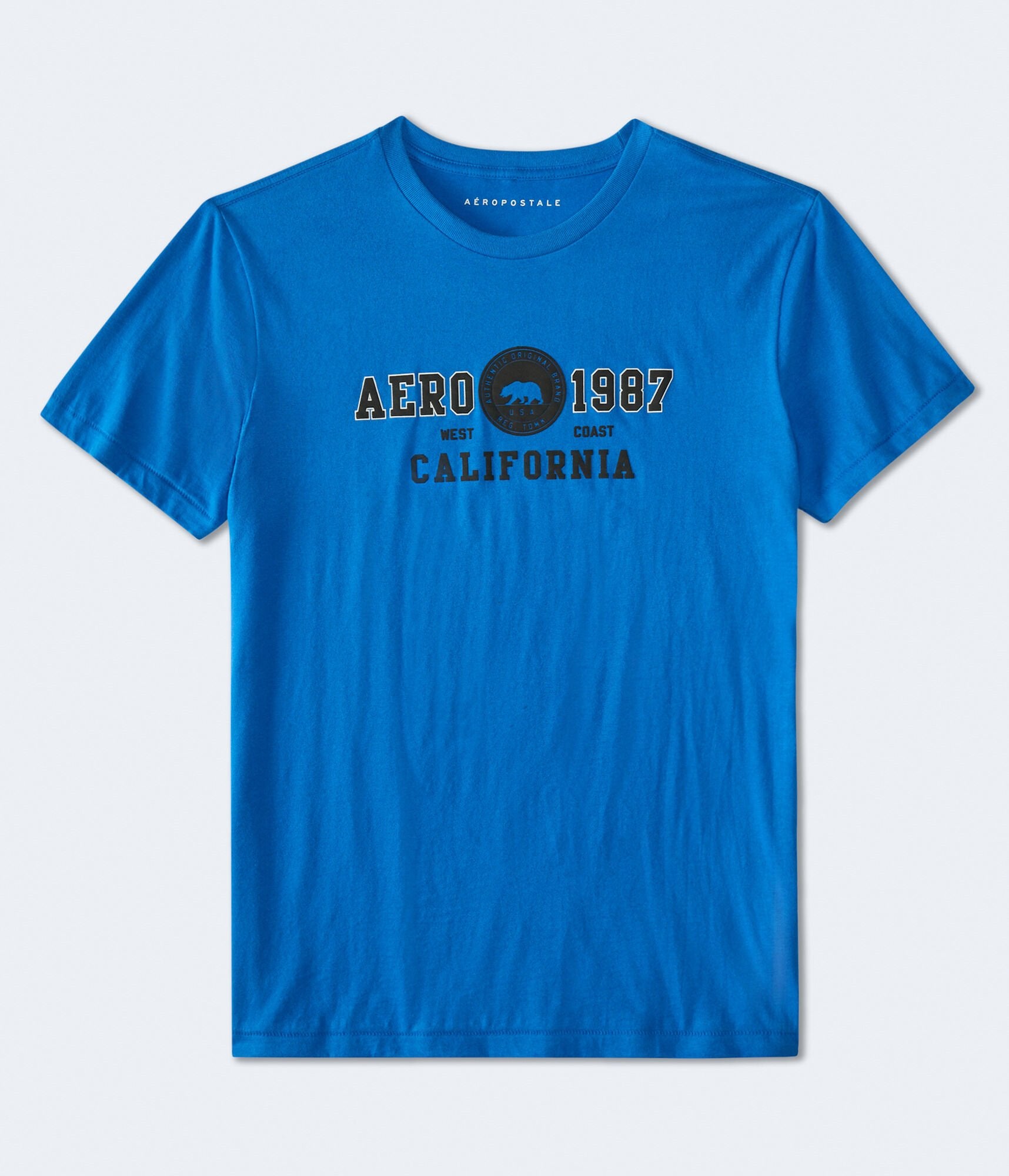 

Футболка Aeropostale 1987 Cali Bear Graphic, синий/фиолетовый