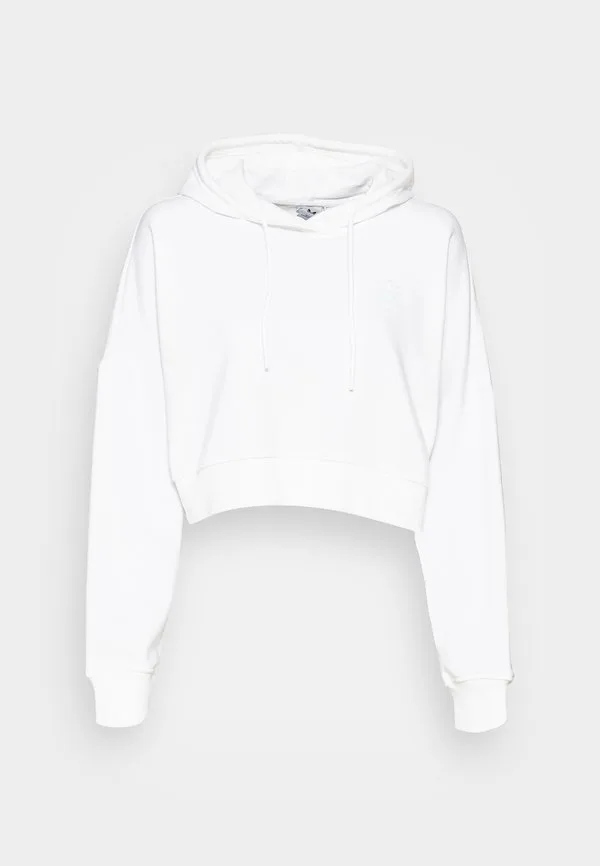 Укороченная толстовка с капюшоном Adidas Originals, White — фото 4