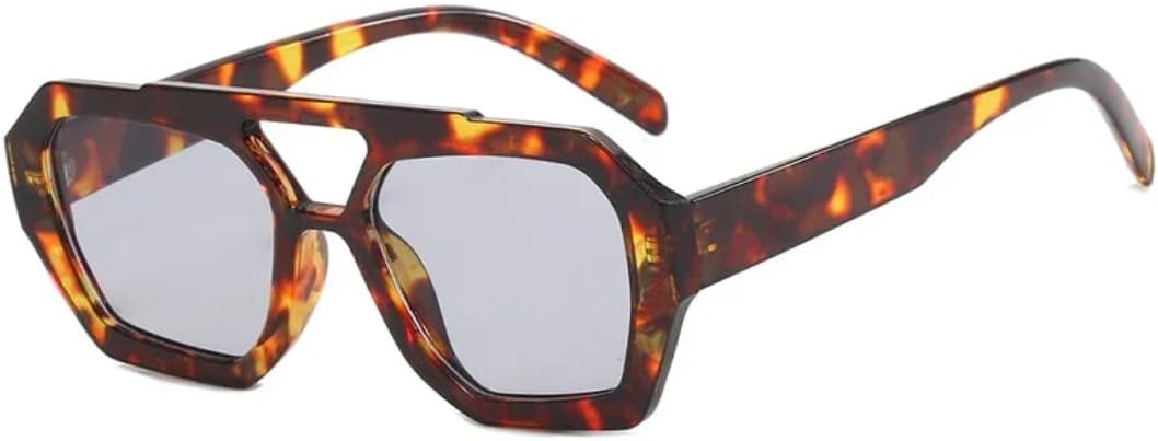 

Солнцезащитные очки с защитой UV400 | Толстая оправа с двойной перемычкой | Для женщин и мужчин | Для занятий спортом на открытом воздухе и вождения DSVIGF, Leopard Black