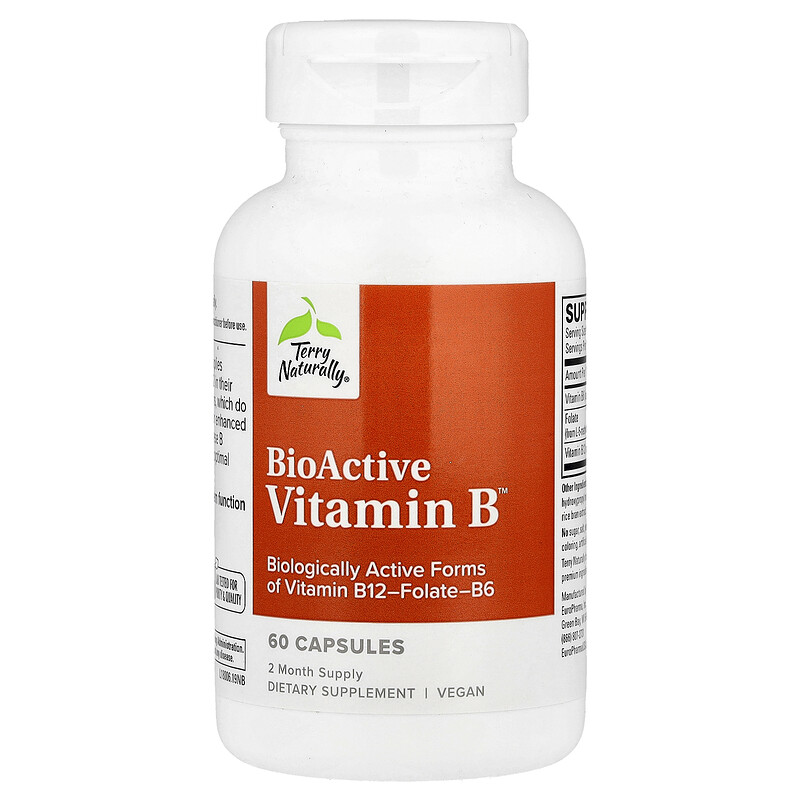 

Terry Naturally, BioActive Vitamin B , 60 капсул