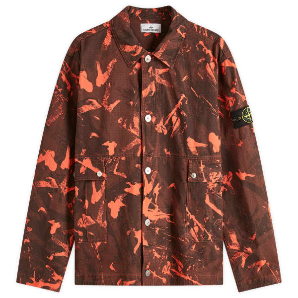 

Скан камуфляж рипстоп-ovd рубашка куртка Stone Island, черный