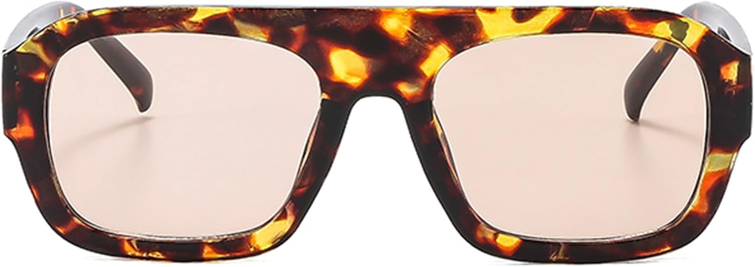 

bullabulling Модные большие квадратные солнцезащитные очки для женщин и мужчин, очки-пилот, солнцезащитные очки с плоской верхней частью, модные прямоугольные солнцезащитные очки, C10