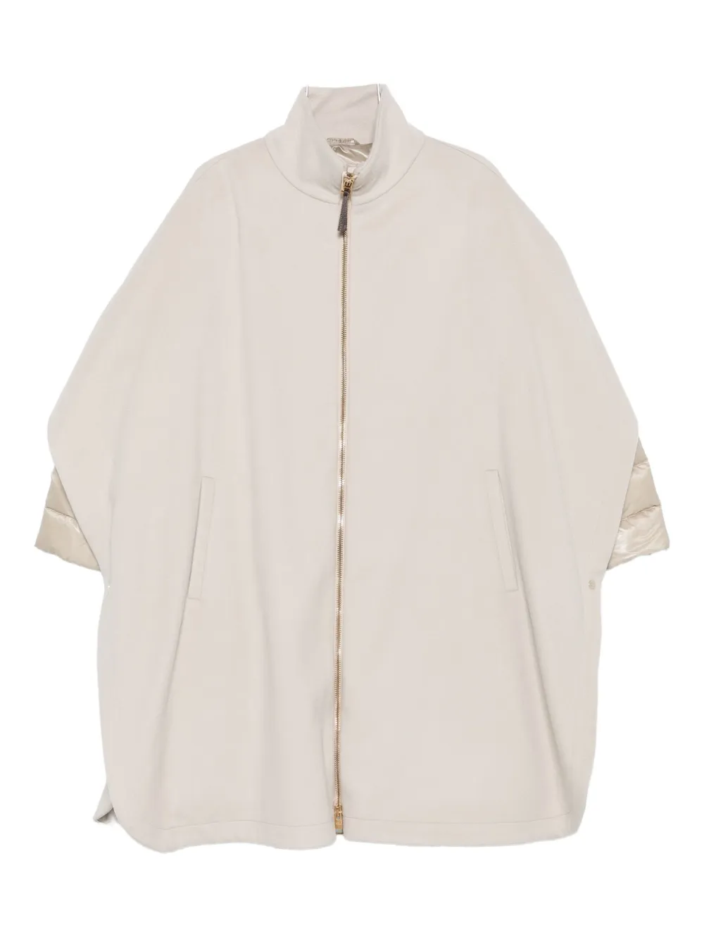 

Кейп на молнии с драпировкой Herno, бежевый