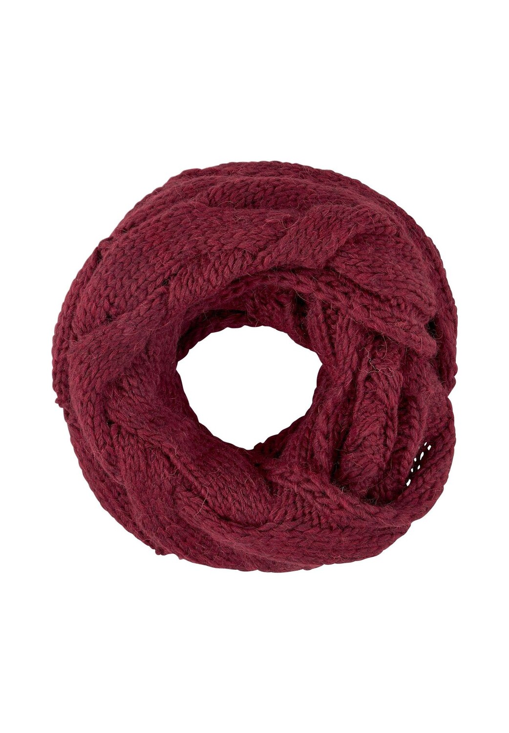 

Шарф-петля вязаным узором, ок. 30 х 65 см sheego, цвет Bordeaux One Size