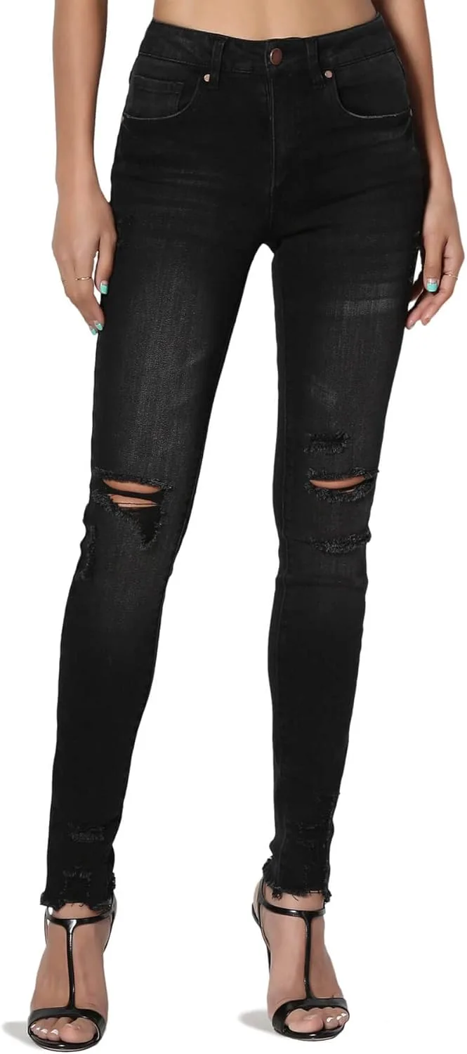 

TheMogan Junior Vintage джинсы Skinny с потертостями Mid/High Rise