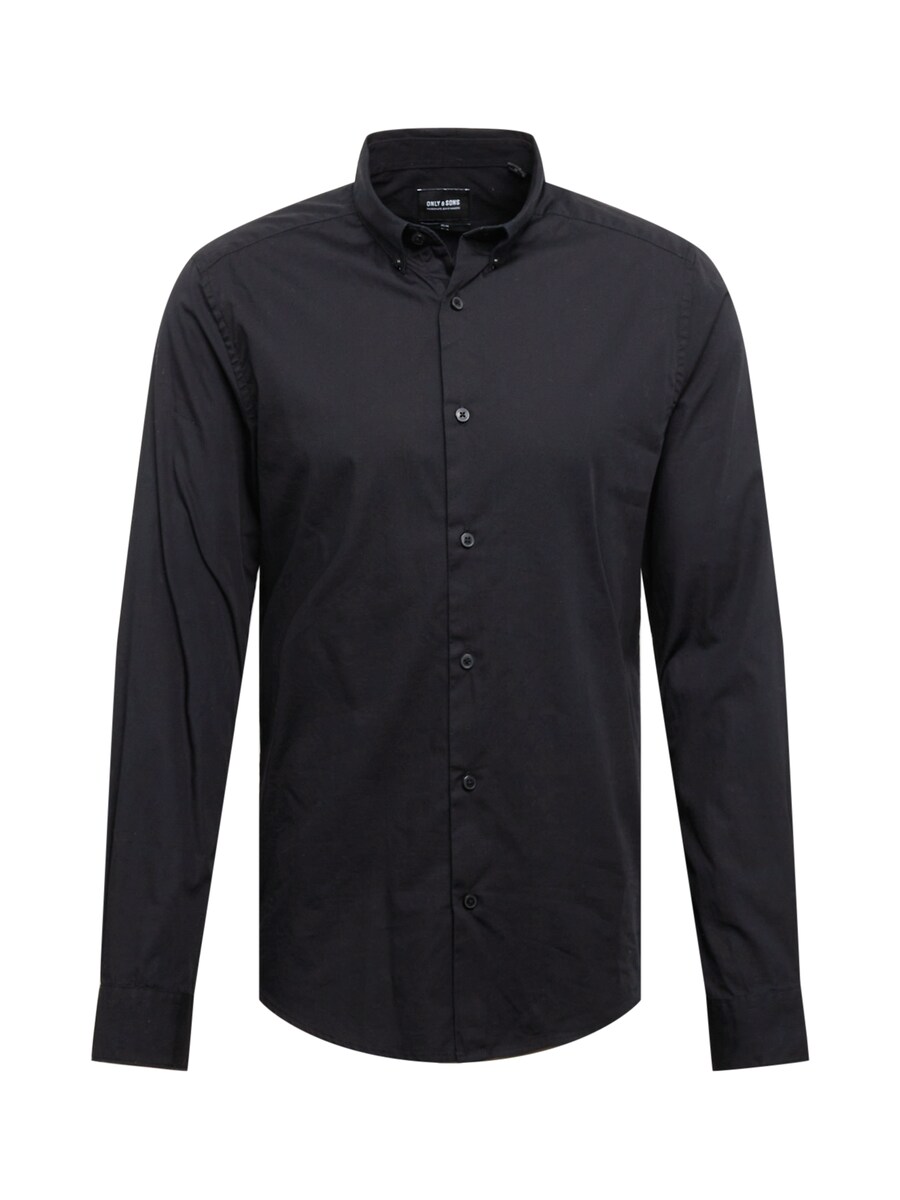 

Рубашка Slim Fit на пуговицах Only & Sons, черный