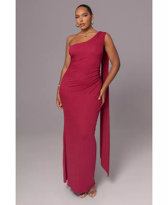 

Женское платье макси Kianna Drape JLUXLABEL, красный