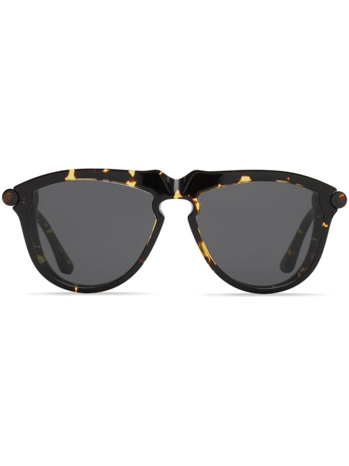 

Солнцезащитные очки-пилоты черепаховой расцветки Burberry Eyewear, черный