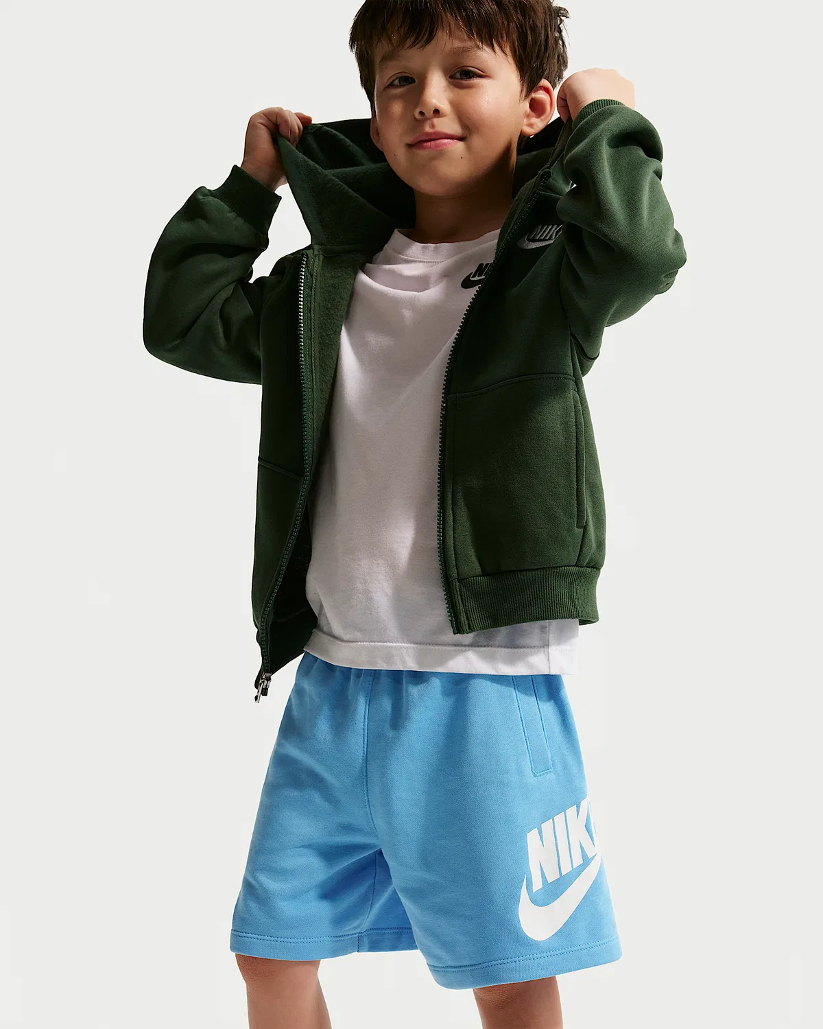 Детские шорты Nike Sportswear Club French Terry, Blue — фото 4
