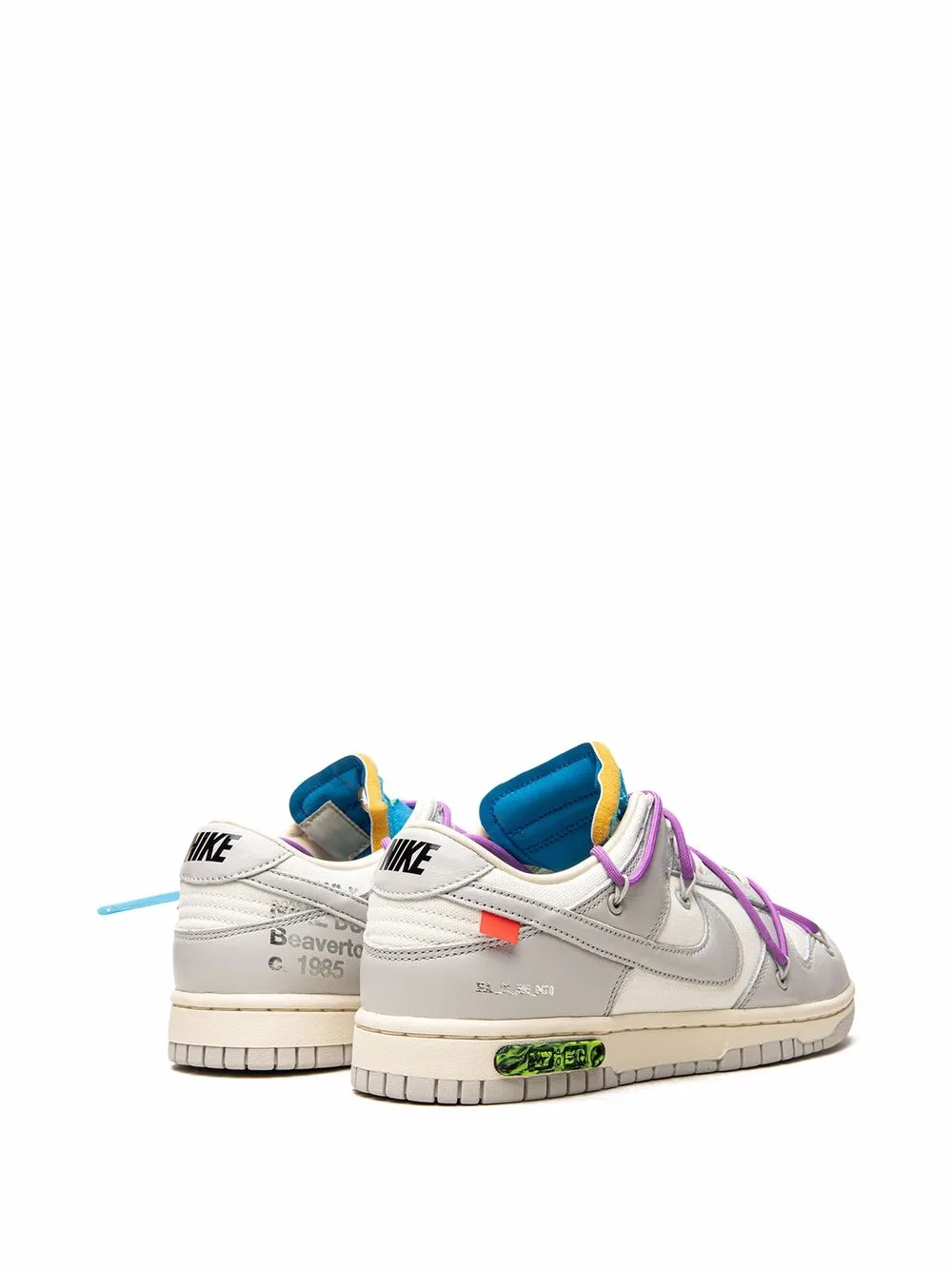 Кроссовки Dunk Low из коллаборации с Off-White Nike X Off-White, белый — фото 3