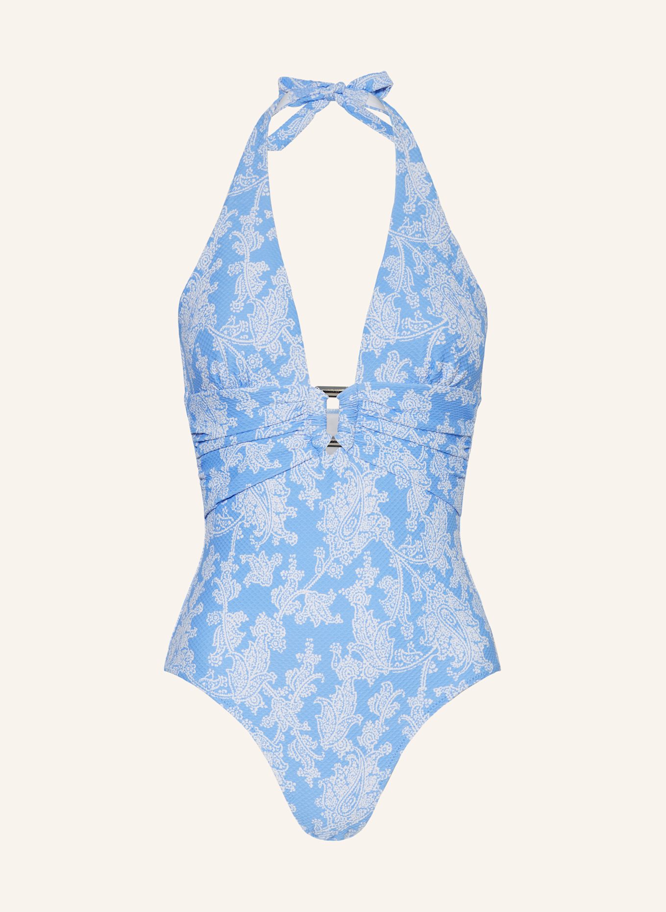 

Купальник Playa Paraiso с вырезом халтер Heidi Klein, голубой