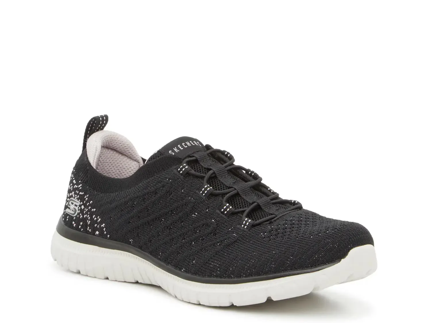 Слипоны - женские Skechers, Black/Pink
