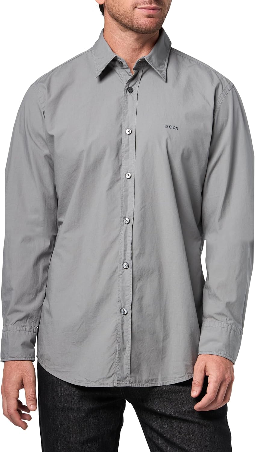 

BOSS Мужская мягкая фланелевая рубашка на пуговицах, Frozen Clay