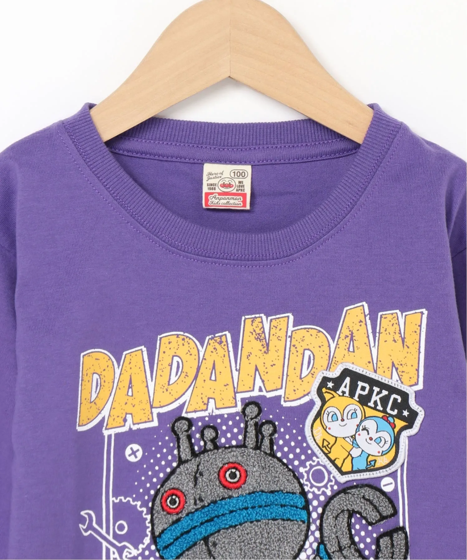 Детская коллекция ANPANMAN/(K) Футболка с длинными рукавами Dadandan Sagara с вышивкой Anpanman Kids Collection, purple — фото 4