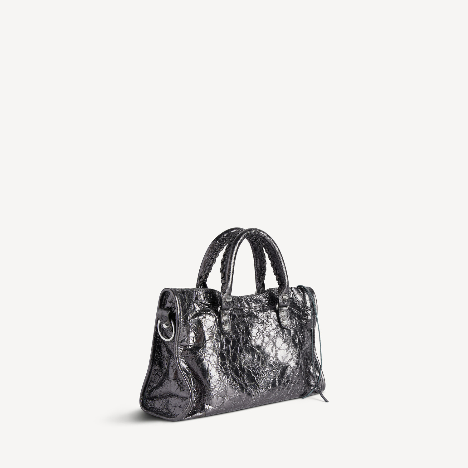 BALENCIAGA Женская сумка Le City Small в стальном сером цвете — фото 3