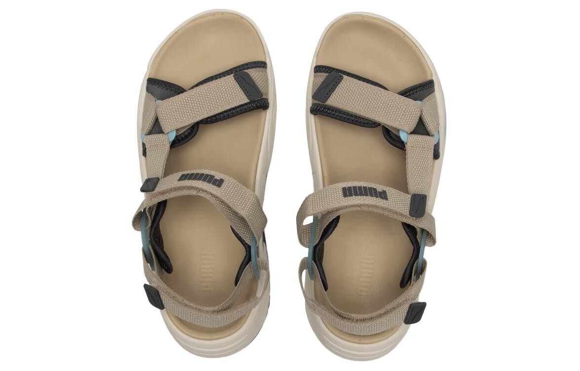 Сандалии-шлепанцы Puma Traek Lite унисекс, Off-white - tropical lake blue - marzipan color — фото 4