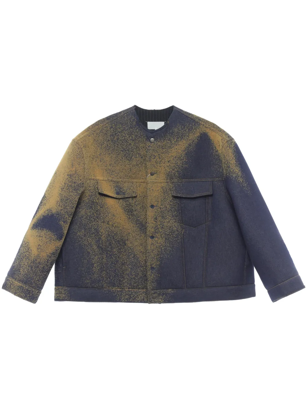 

Джинсовая куртка с эффектом разбрызганной краски MAISON MARGIELA, синий