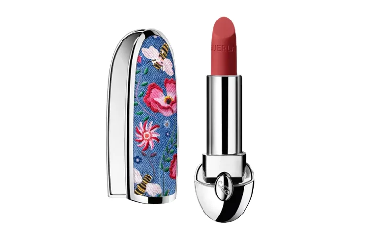 GUERLAIN Бальзам для губ с глиттером Floral Denim Shell Vintage Edition, матовый, 3,5 г, 888 Velvet