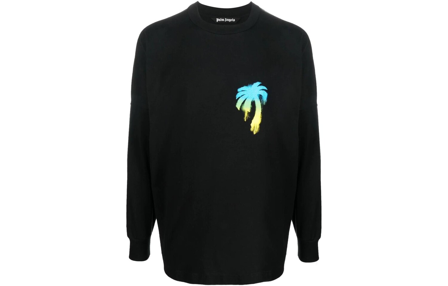 

Напыленный логотип Palm на футболке с длинным рукавом Palm Angels, черный