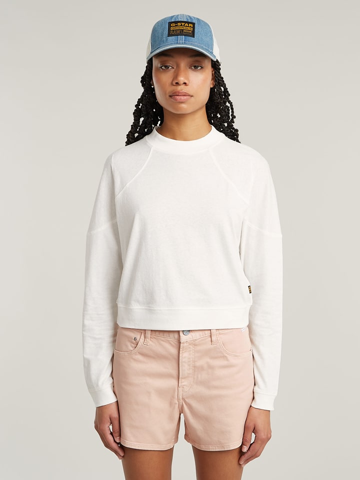 

G-Star Белая футболка с длинными рукавами