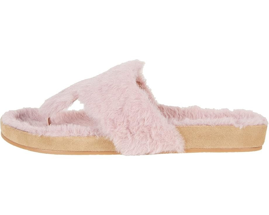 Jack Rogers Jacks Comfort Cozy Thong Women's  Blush Faux Fur Sandal JOBB1466, розовый — фото 2