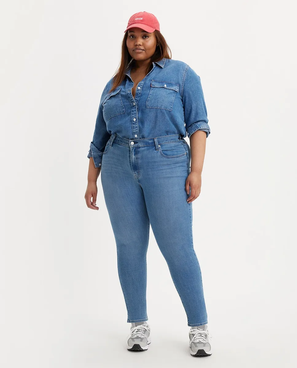 

Женские облегающие джинсы 721 с высокой посадкой Levi's Plus, синий