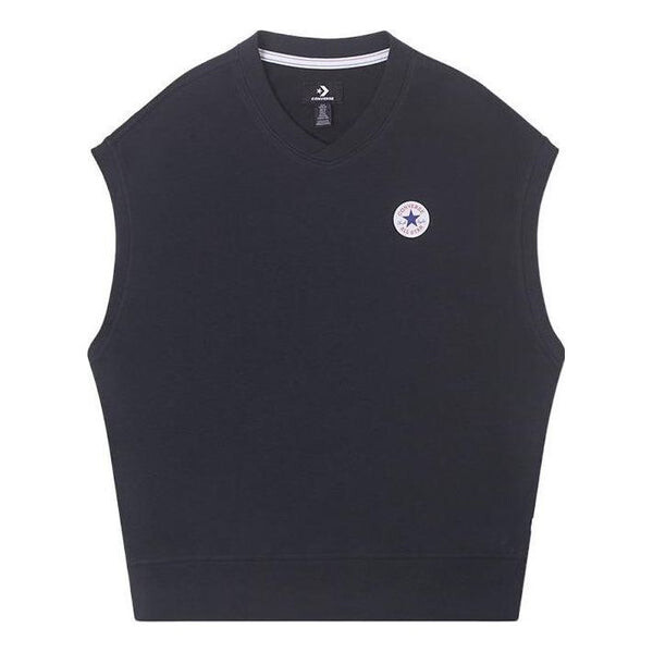 

Жилет knitted v-neck vest 'black' Converse, черный
